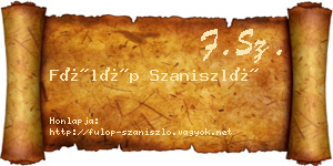 Fülöp Szaniszló névjegykártya