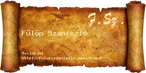 Fülöp Szaniszló névjegykártya